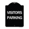 Signmission Designer Series Visitors Parking, Black & White Heavy-Gauge Aluminum Sign, 24" x 18", BW-1824-24618 A-DES-BW-1824-24618 - alternate 1